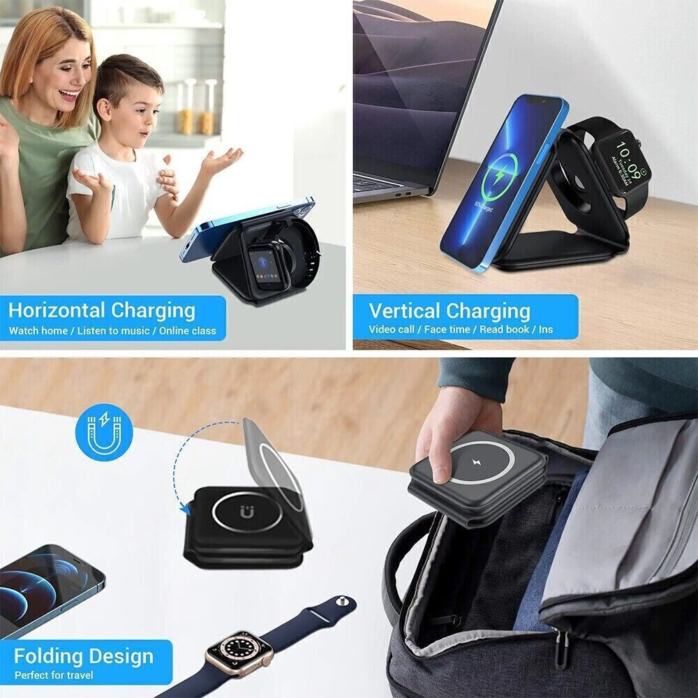 15W Wireless Phone Charger Stand Pad Fast Charge for Samsung Iphone LG Universal