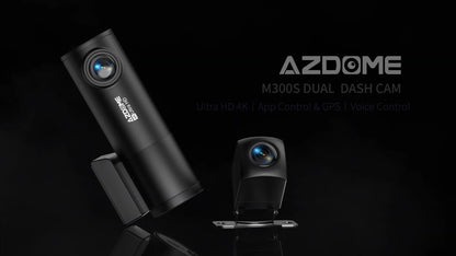 AZDOME 4K+1080P Dual Dashcam Wifi 6 GPS Front and Rear Recorder Camera ADAS 64GB