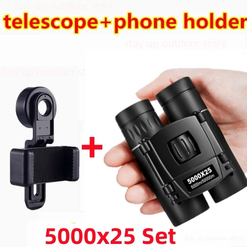 5000X25 50000M Zoom BAK4 HD Telescope Professional Powerful Binoculars Long Range Portable Monocular Optics for Camping Outdoor