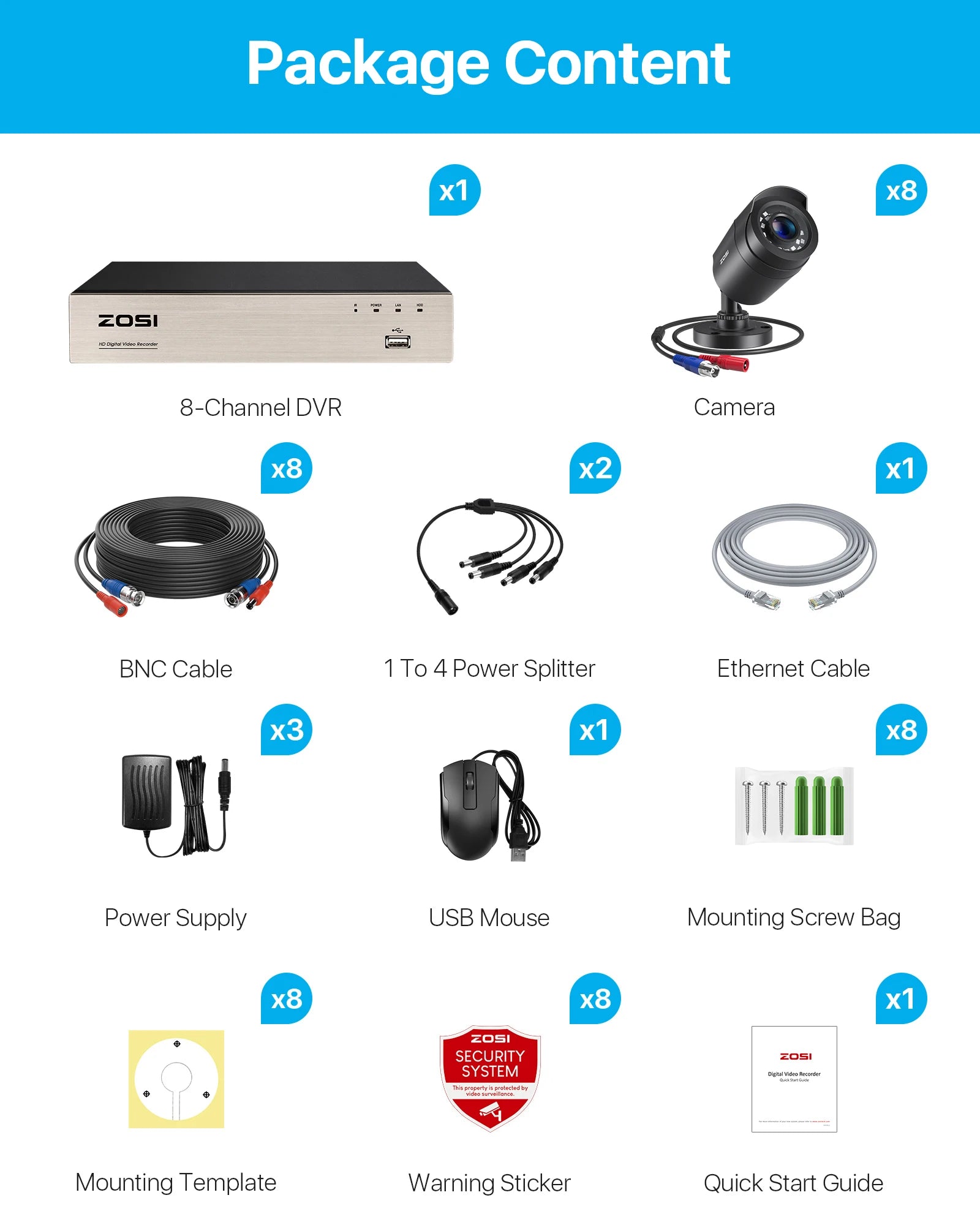 8CH CCTV System H.265+ 5MP Lite HD-TVI DVR Kit 8 1080P 2MP Home Security Outdoor Night Vision Camera Video Surveillance Kit