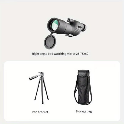Transparent Monocular Telescope, Variable Frequency Monocular Telescope, Suitable for Outdoor Camping Hunting Bird Watching