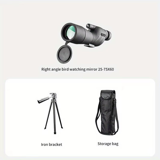 Transparent Monocular Telescope, Variable Frequency Monocular Telescope, Suitable for Outdoor Camping Hunting Bird Watching
