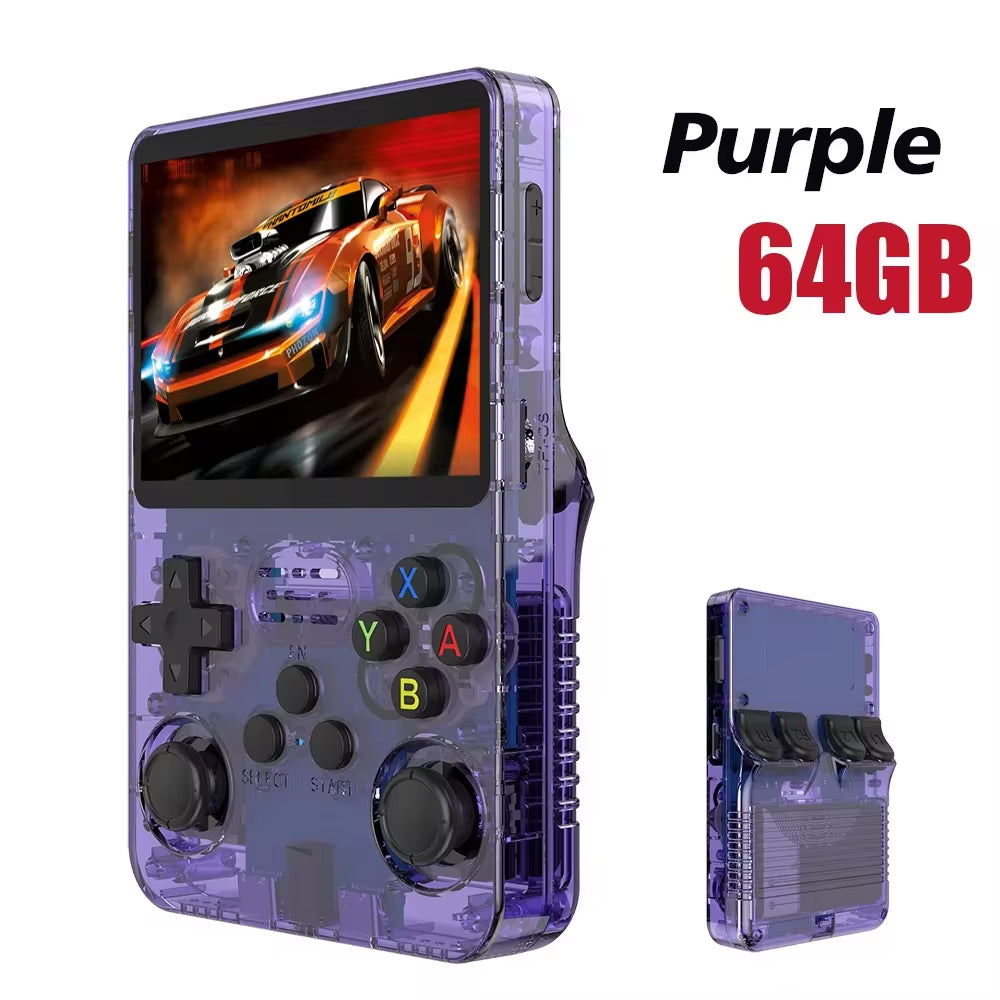 NEW R36S Retro Video Game Console Linux System 3.5 Inch IPS Screen Portable Pocket Player 64GB 128G Games Best Kids Gifts