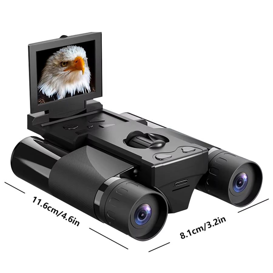 DT10 Camera and Video Binoculars Black HD Powerful, Suitable for Home Video Outdoor Camping Hunting Bird Watching