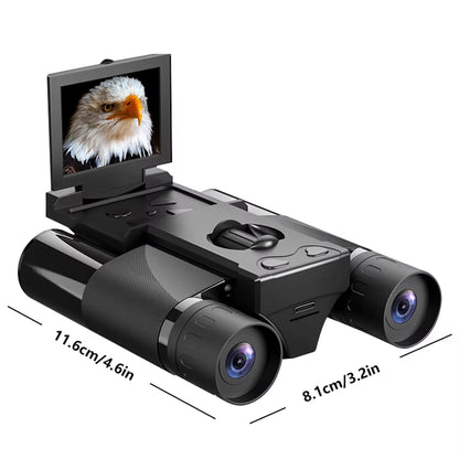 DT10 Camera and Video Binoculars Black HD Powerful, Suitable for Home Video Outdoor Camping Hunting Bird Watching