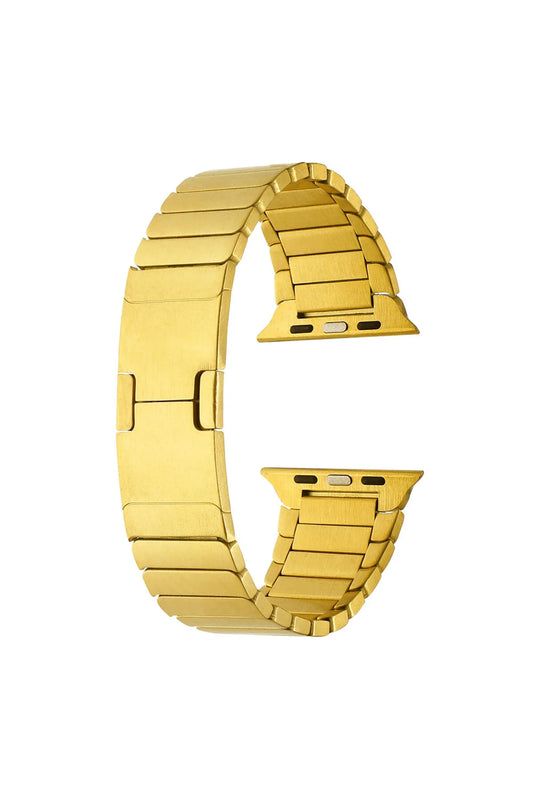 General Mobile GM Watch Strap Metal Stripe Design Clip KRD82 Gold