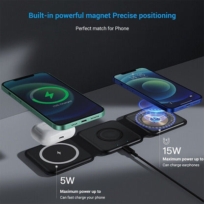 15W Wireless Phone Charger Stand Pad Fast Charge for Samsung Iphone LG Universal