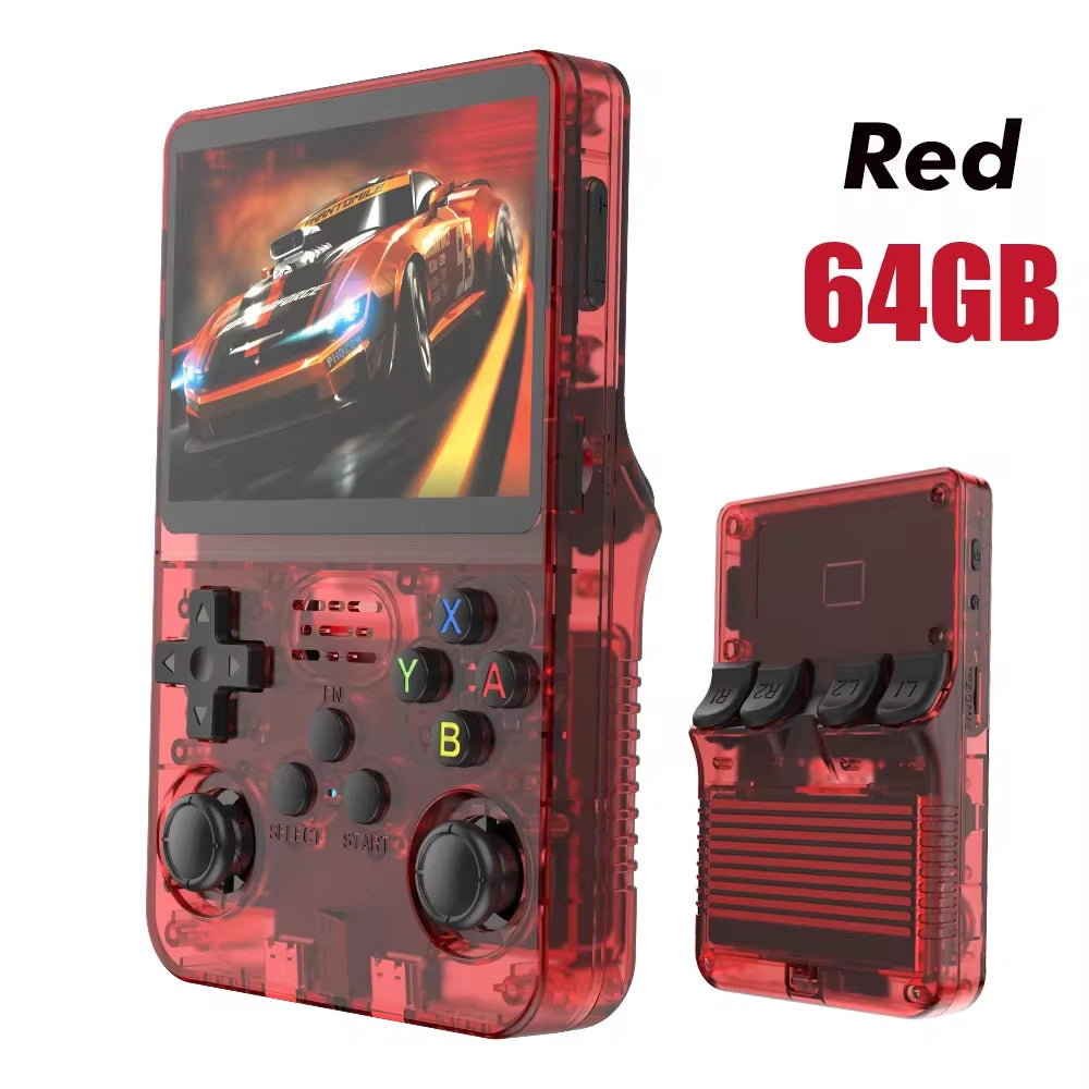 NEW R36S Retro Video Game Console Linux System 3.5 Inch IPS Screen Portable Pocket Player 64GB 128G Games Best Kids Gifts