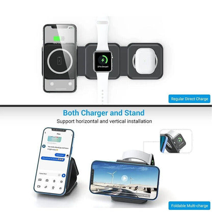 15W Wireless Phone Charger Stand Pad Fast Charge for Samsung Iphone LG Universal